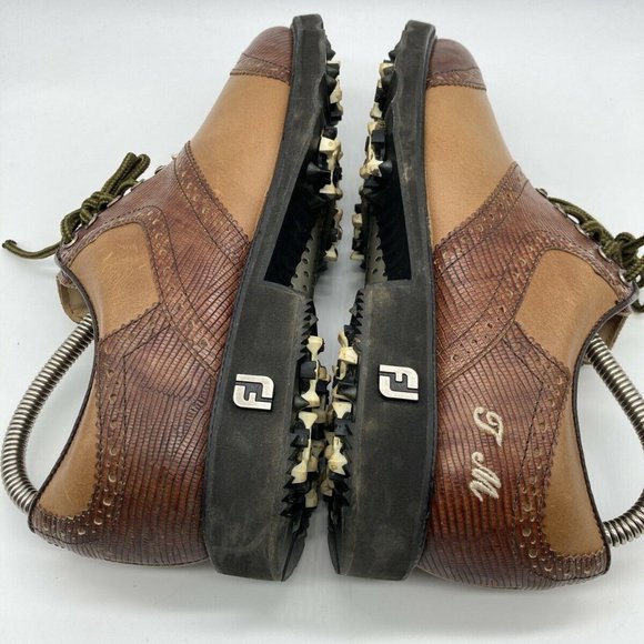 FootJoy Myjoys Wingtip Oxford Golf Shoes - Picture 9 of 9